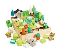 Tender Leaf Toys Little Garden Designer - Bandeja de madera para clasificar bloques Montissori de extremo abierto para niños