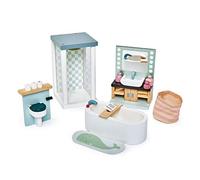 Tender Leaf Toys Muebles de Muñecas: Baño 25x15x15cm, de Madera, en Caja 26,7x9,7x21,2cm, 3+