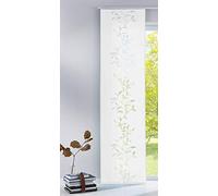 Tendril - Cortinas Modernas de Tela riel de Panel, 100% poliéster, 245 x 60 cm, Color Blanco