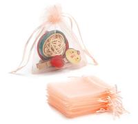 Tendwarm 100 bolsas de organza transparente de 3 x 4 pulgadas para fiestas, festivales, bodas, bolsas de regalo con cordón, bolsas de regalo de Navidad