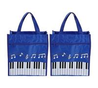 TENDYCOCO 2 Piezas bolso de mano con notas musicales bolsas almacenaje bolsas de almacenamiento bolso de mano para niña bolso de niña bolsos mochila piano libros llavero