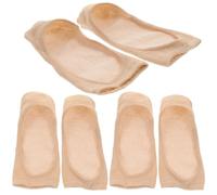 TENDYCOCO 3 Pares De Medias Medias Abiertas Con Cinco Calcetines Con Punta Abierta Absorbentes Del Sudor En El Antepié Almohadilla Invisible Antideslizante En El Antepié Calcetines