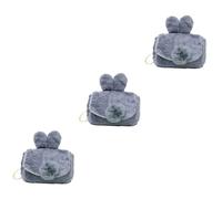 TENDYCOCO 3 Piezas Bolsa de Hombro Bolsa Crossbody de Felpa Bola de Pelo muñeco de Peluche Bolso de Hombro Monedero Bandolera un Hombro Bolsas de Hombro Bolsa de Felpa Bolsa de Mensajero