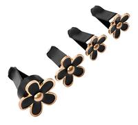 TENDYCOCO 4 Piezas Clip De Aromaterapia De Flores Difusor De Aroma Decoración Del Coche Accesorios Brillantes Para El Coche Adornos Con Olor a Tobera Planchar Suministros Internos