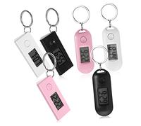 TENDYCOCO 6piezas Reloj De Bolsillo Digital Portátil con para Estudiantes y Enfermeras Pantalla LCD Electrónico Silencioso Diseño Negro Blanco Rosa