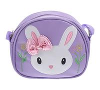 TENDYCOCO Bolso de hombro para niñas conejito bolso de hombro conejo bolso para niñas pequeñas para niños niños pequeños, morado, 18X14.5CM