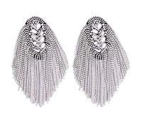 TENDYCOCO Charreteras Hombro Charreteras Hombro Borla Cadena Broche de para Traje Traje Chaqueta Ceremonia Rendimiento 1 par