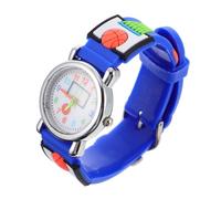 TENDYCOCO Reloj Analógico de Baloncesto Exclusivo para Niños Y Niñas Reloj de Pulsera Suave para Niños Y Niñas Herramienta para Aprender a Usar La Hora