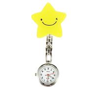 TENDYCOCO Reloj De Bolsillo Reloj De Solapa Médico Enfermera Reloj Luminoso Pin De Solapa De Enfermera Reloj Médico Fob Relojes Fob Colgante Fob Reloj Yellow Movimiento De Cuarzo