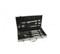 Tenedor barbacoa Leopold Vienna LV01070 acero inoxidable negro set 18 piezas