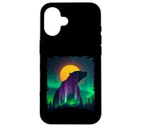 Tenedor Bear North Night Dark Grizzly Forest Carcasa para iPhone 16