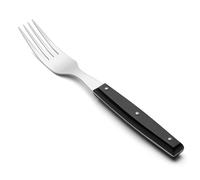 Arcos Tenedor de Mesa Acero Inoxidable 18/10 - Mango de Nylon Negro, 195 mm - Resistente y Duradero para Uso Diario en Cocina y Comedor