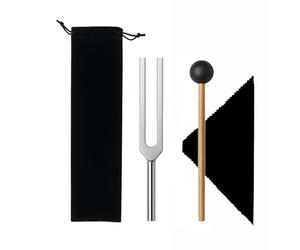 Tenedor de Afinación, Juego de Diapasones de Aluminio de 432 Hz con Martillo de Madera y Bolsa de Almacenamiento, Terapia de Sonido para Reparación, Alivio del Estrés y Afinación de Instrumentos
