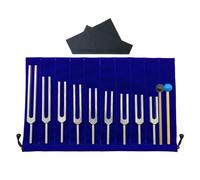 Tenedor de afinación para el cuerpo, 9 piezas, con martillos, tenedor de curación de sonido, uso para relajación y meditaciones, reduce el estrés, tenedor de curación de sonido