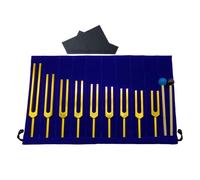 Tenedor de afinación para el cuerpo, 9 piezas, con martillos, tenedor de curación de sonido, uso para relajación y meditaciones, reduce el estrés, tenedor de curación de sonido