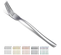 Tenedor de cena de 6 piezas, tenedores de mesa de acero inoxidable Kyraton de 7.9 pulgadas, juego de cubiertos, juego de cubiertos, apto para lavavajillas. (Plata)