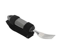 Tenedor de Esposas para Discapacitados, Resistencia a Sacudidas de Acero Inoxidable, Estable, Cómodo, Fácil de Limpiar, Tenedor Ajustable para Ancianos con Movilidad