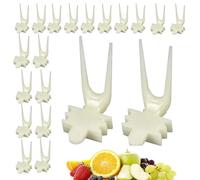Tenedor de fruta para pájaros, porta comida para jaula para pájaros | 20 piezas porta alimentos para para pájaros, para frutas y loros, de comida para pájaros pequeños