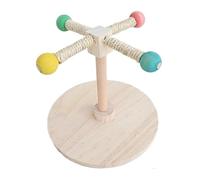 Tenedor de pie de madera para pájaros, palo de madera, poste de molienda de pájaros, rama de enriquecimiento para macaw, tortolitos, parakeets, 7,87 x 8,66 x 9,45 pulgadas, entrenamiento de mascotas