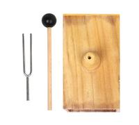 Tenedor de resonancia de metal y madera, tenedor de afinación educativo, adecuado para escuela secundaria, física, ondas sonoras, equipo de laboratorio, suministros de educación científica