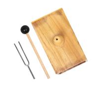 Tenedor de resonancia de metal y madera, tenedor de afinación educativo, adecuado para escuela secundaria, física, ondas de sonido, equipo de laboratorio, herramienta de enseñanza de música de