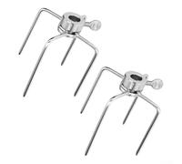 Tenedor para barbacoa, acero inoxidable galvanizado multifuncional de cuatro garras para MF01 accesorio de parrilla de barbacoa al aire libre