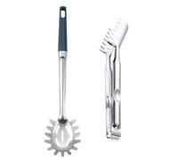 Tenedor Para Espaguetis Con Resorte Para Espaguetis, Pinza Para Espaguetis De Acero Inoxidable, Cucharón Para Espaguetis, Cucharas Perforadas, Tenedores Para Espaguetis, Para Cocinar Pasta