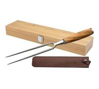 Tenedor para trinchar Katana Saya de 18 cm, acero damasco VG-10, mango de madera de olivo