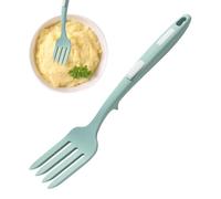 Tenedores de cocina grandes de silicona, antideslizantes, herramientas de cocina de grado alimenticio, utensilios de lavavajillas para el hogar y restaurante, tenedores ergonómicos para cocinar y