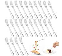 Tenedores de Postre 24 Piezas, Tenedor de Acero Inoxidable 17 cm Tenedores Pequeños Tenedores para Frutas Apto para Lavavajillas, para Comidas Familiares,Fiestas,Pastelerías,Restaurantes,Bares