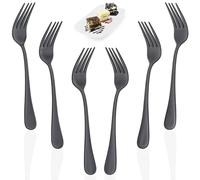 Tenedores pequeños postre negros acero inoxidable Set de 6 uds 17 cm durabilidad y versatilidad Facil Limpieza y Aptos para Lavavajillas Ideales para Cocina Domestica y Profesional