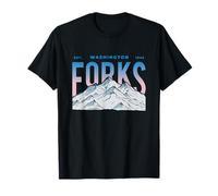 Tenedores Washington Mountain Senderismo Vintage Viajes al Aire Libre Camiseta