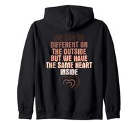 Tenemos el mismo corazón dentro del mes de la historia negra Orgullo africano Sudadera con Capucha
