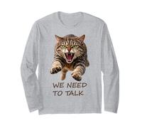 Tenemos Que Hablar Feroz Gato atigrado Humor ironía 2 Formas manía Manga Larga