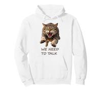 Tenemos Que Hablar Feroz Gato atigrado Humor ironía 2 Formas manía Sudadera con Capucha