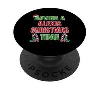 Tener un Nombre de reunión Familiar Alexis Christmas Time PopSockets PopGrip Adhesivo