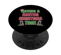 Tener un Nombre de reunión Familiar Ashton Christmas Time PopSockets PopGrip Adhesivo
