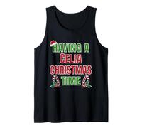 Tener un Nombre de reunión Familiar Celia Christmas Time Camiseta sin Mangas