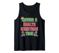 Tener un Nombre de reunión Familiar de Adalyn Christmas Time Camiseta sin Mangas