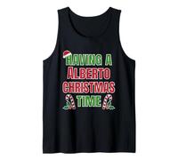 Tener un Nombre de reunión Familiar de Alberto Christmas Time Camiseta sin Mangas
