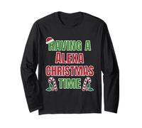 Tener un Nombre de reunión Familiar de Alexa Christmas Time Manga Larga