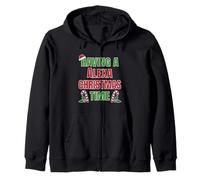 Tener un Nombre de reunión Familiar de Alexa Christmas Time Sudadera con Capucha
