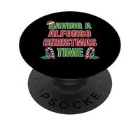 Tener un Nombre de reunión Familiar de Alfonso Christmas Time PopSockets PopGrip Adhesivo