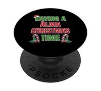 Tener un Nombre de reunión Familiar de Alma Christmas Time PopSockets PopGrip Adhesivo