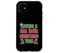 Tener un Nombre de reunión Familiar de Ana Sofia Christmas Time Carcasa para iPhone 11