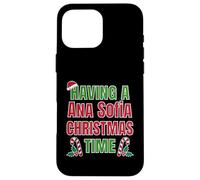 Tener un Nombre de reunión Familiar de Ana Sofia Christmas Time Carcasa para iPhone 16 Pro MAX