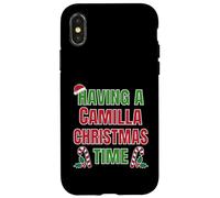 Tener un Nombre de reunión Familiar de Camilla Christmas Time Carcasa para iPhone X/XS