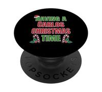 Tener un Nombre de reunión Familiar de Carlos Christmas Time PopSockets PopGrip Adhesivo