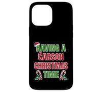 Tener un Nombre de reunión Familiar de Carson Christmas Time Carcasa para iPhone 13 Pro MAX