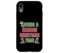 Tener un Nombre de reunión Familiar de Carson Christmas Time Carcasa para iPhone XR